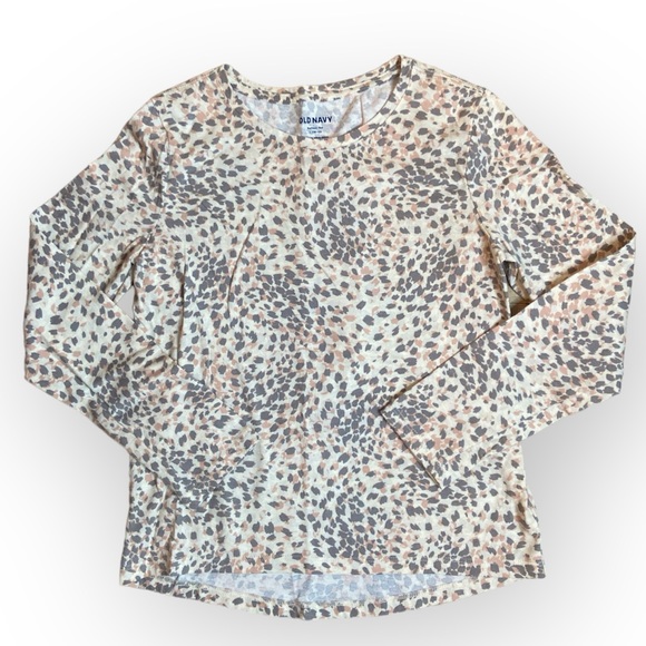 🌺 OLD NAVY Animal Print Soft Cotton Long Sleeve Tee - Picture 1 of 8